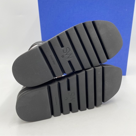 Stuart Weitzman Gala Lift Sandal Gladiator Black Leather - Picture 11 of 16